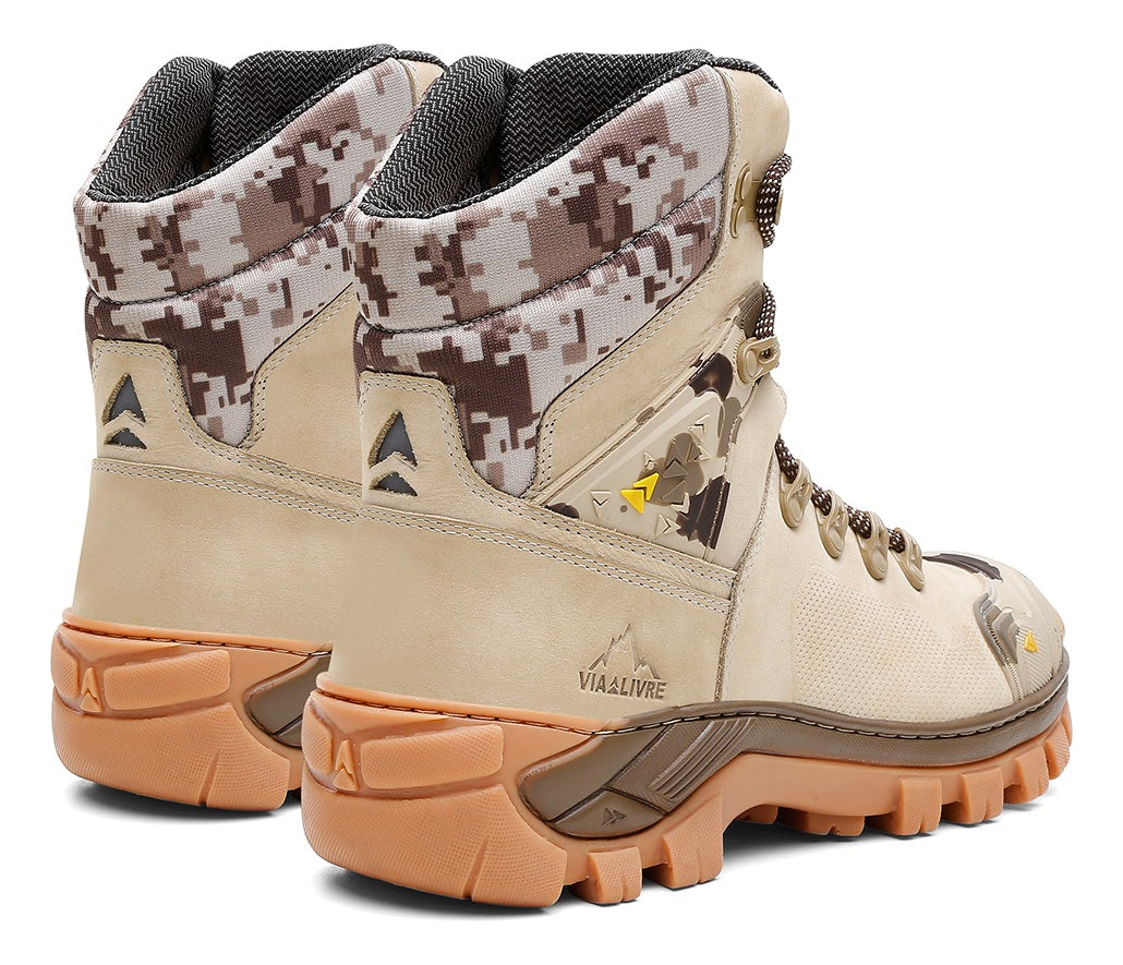 Bota Coturno Masculino Couro Legítimo Militar