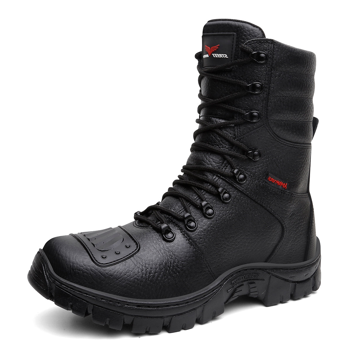 Bota Coturno Militar Couro Solado Antiderrapante