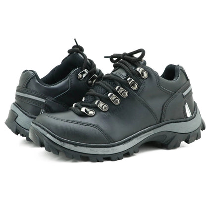 Bota Cano Baixo Resistente Couro Legítimo