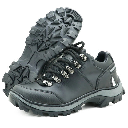 Bota Cano Baixo Resistente Couro Legítimo