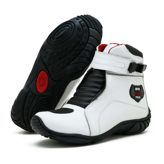 Bota Motociclista Couro Legítimo Ajustavel