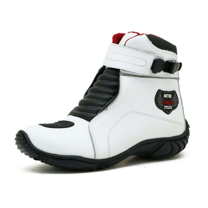 Bota Motociclista Couro Legítimo Ajustavel
