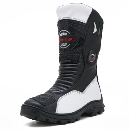 Bota Motociclista Couro Legítimo Cano Alto