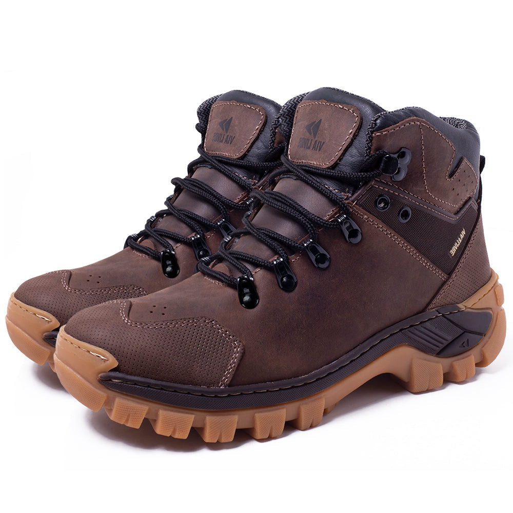 Coturno Couro Macio Confortável