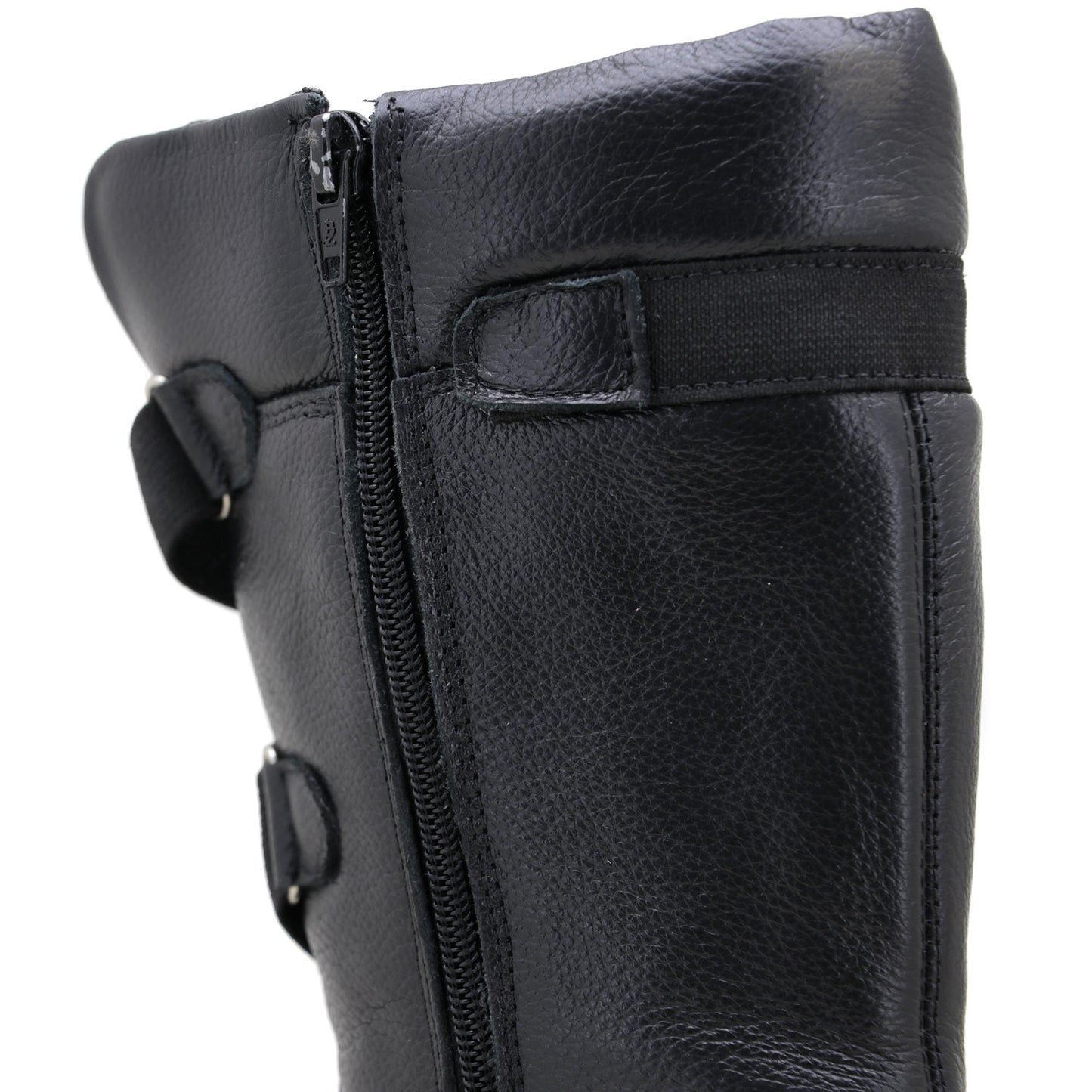 Bota Feminina Roqueira Motoqueira Couro Forro Cano Alto