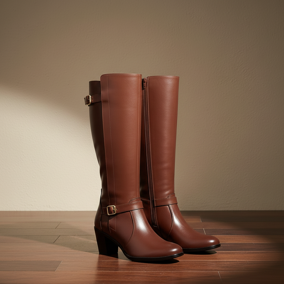 Bota Over Knee Feminina Couro Legítimo Cano Alto