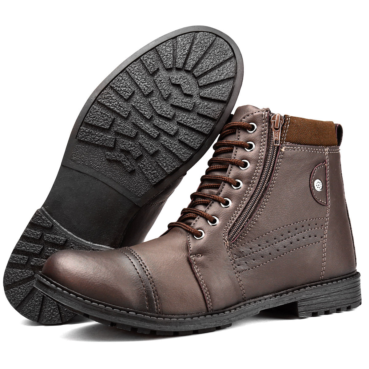 Bota Masculina Coturno Confortável Casual Macio Leve