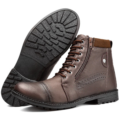 Bota Masculina Coturno Confortável Casual Macio Leve