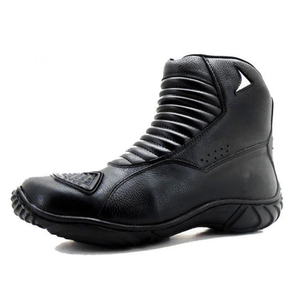 Bota Motoqueiro Couro Legítimo Confortável