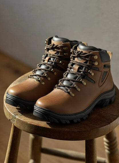 Bota Trekking Couro Legítimo Resistente