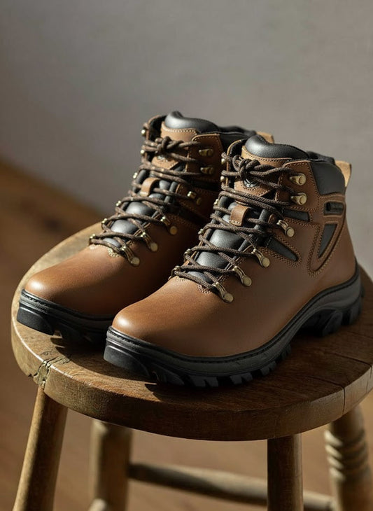 Bota Trekking Couro Legítimo Resistente