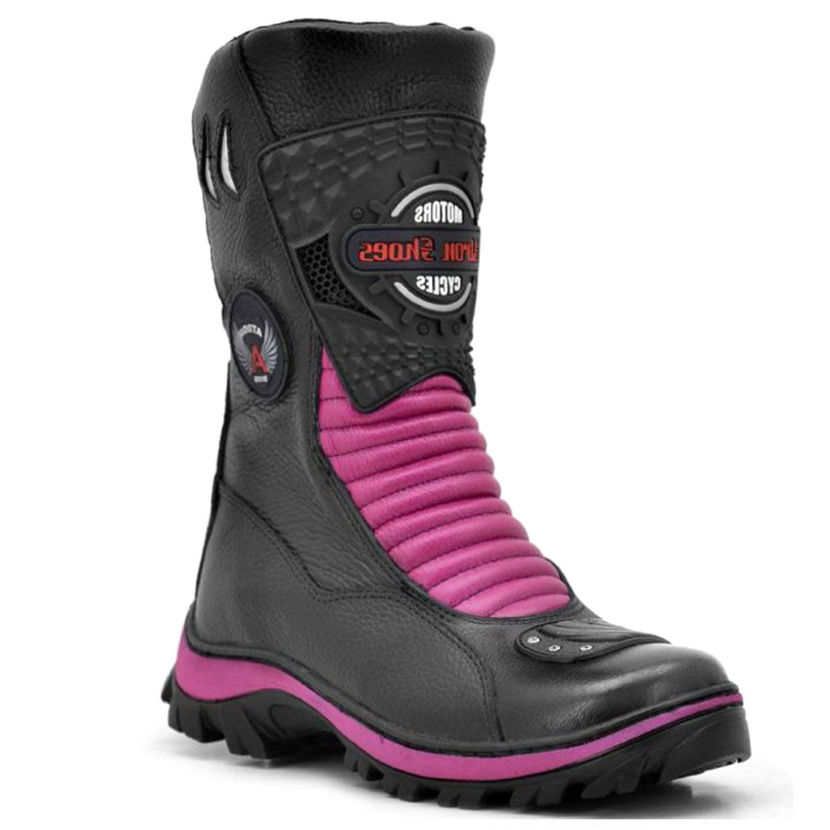 Bota Motociclista Couro Legítimo Cano Alto