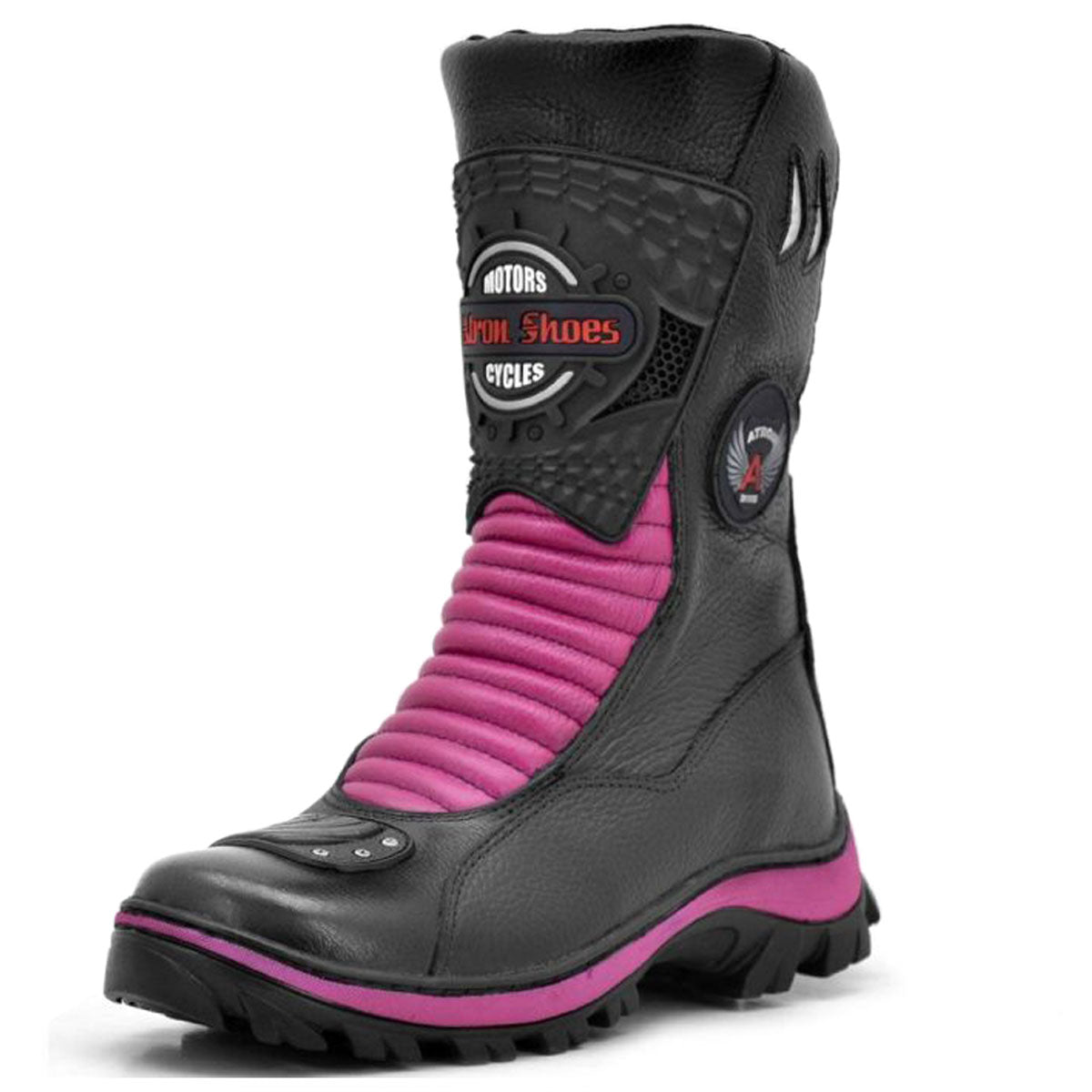 Bota Motociclista Couro Legítimo Cano Alto