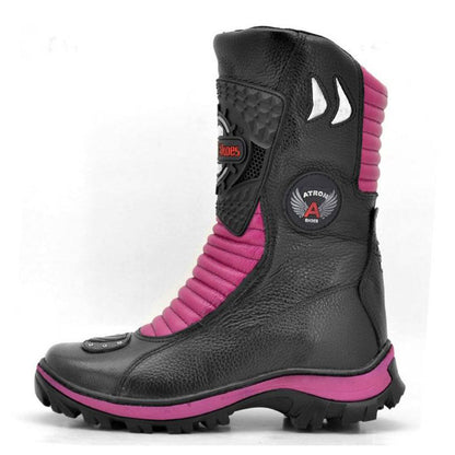 Bota Motociclista Couro Legítimo Cano Alto
