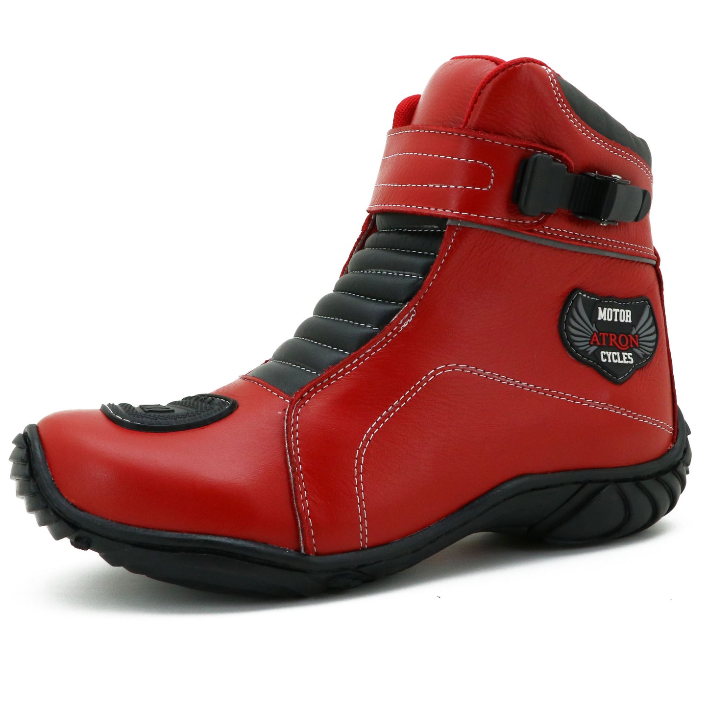 Bota Motociclista Couro Legítimo Ajustavel