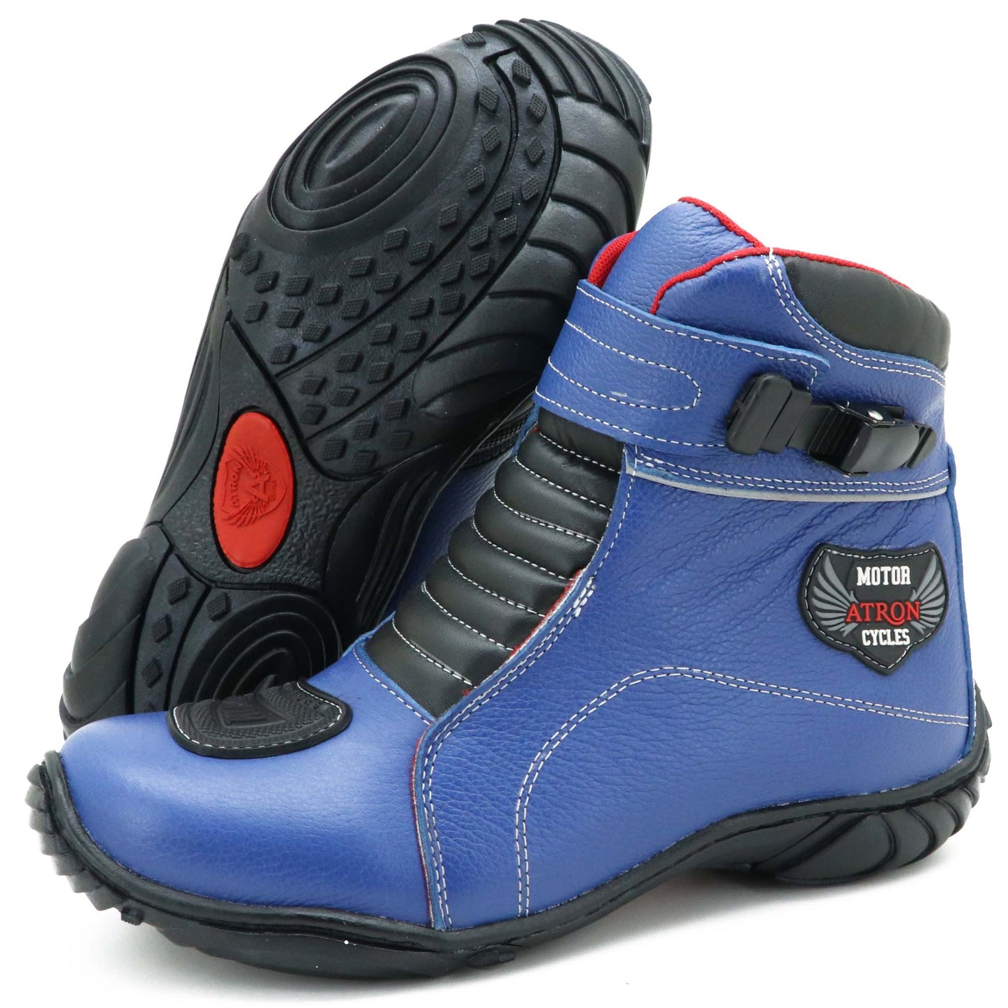 Bota Motociclista Couro Legítimo Ajustavel