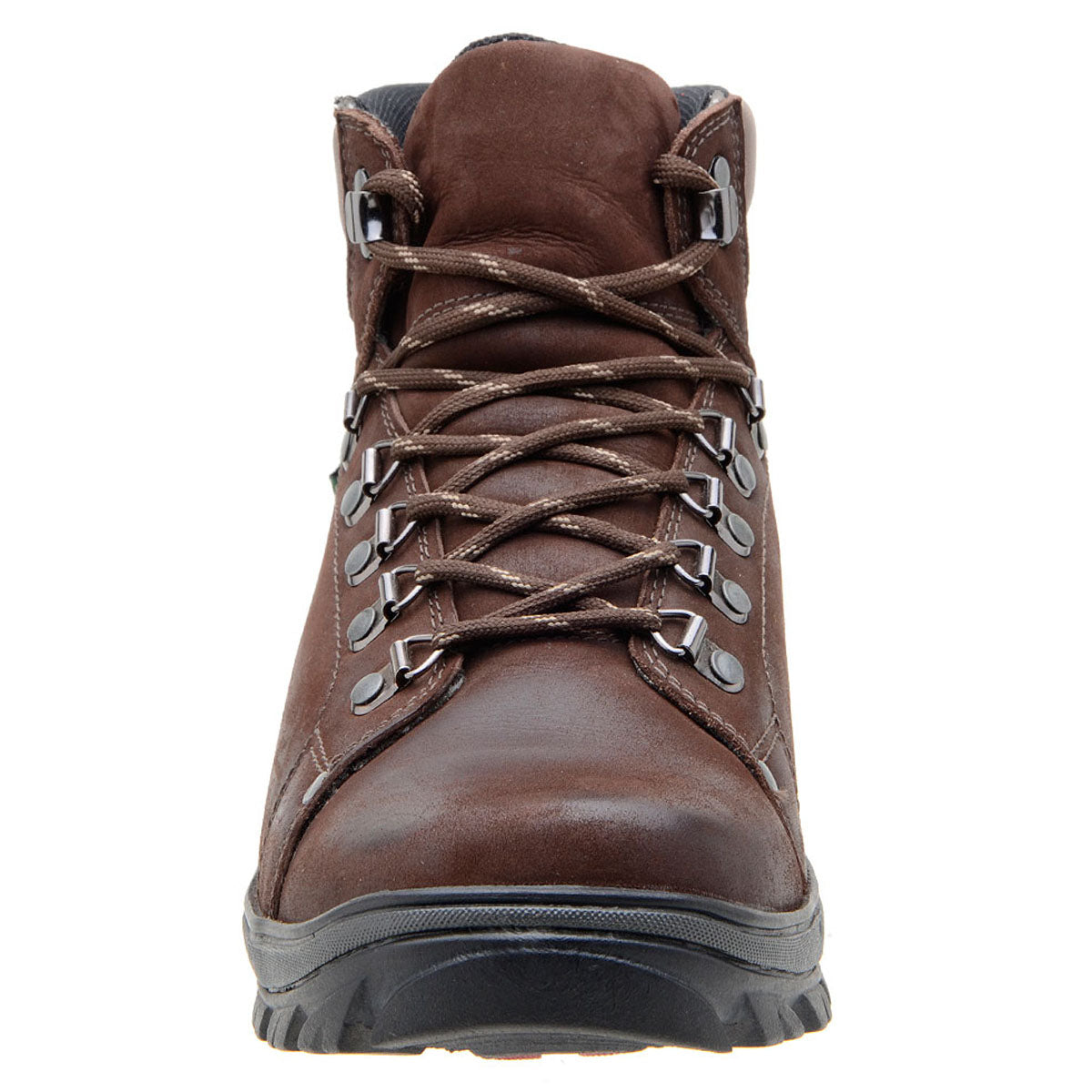 Bota Cano Médio Couro Legítimo Marrom