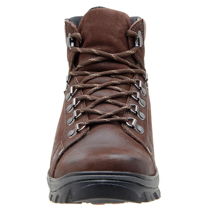 Bota Cano Médio Couro Legítimo Marrom