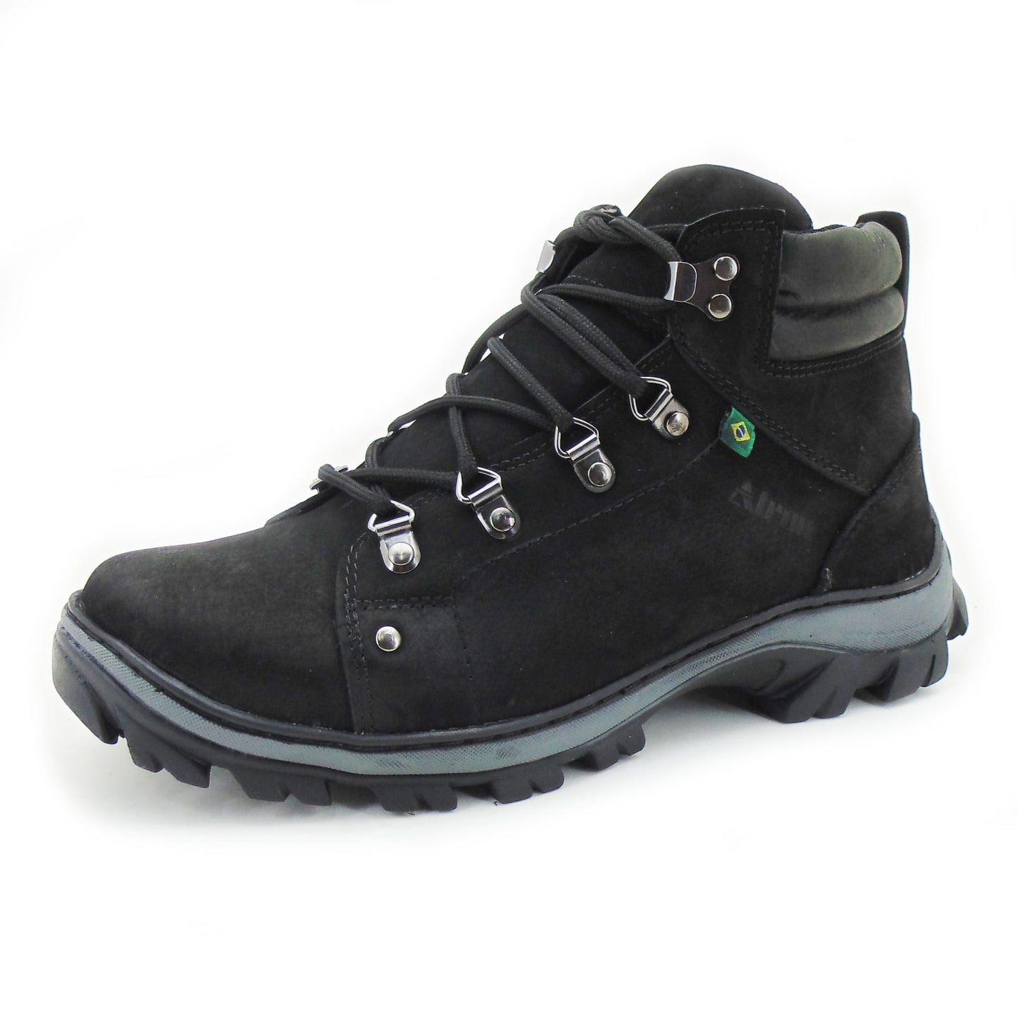 Bota Cano Médio Couro Legítimo Marrom