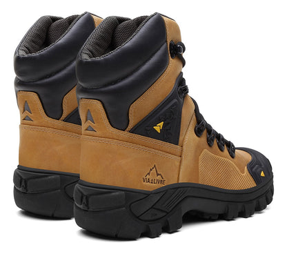 Bota Coturno Masculino Couro Legítimo Militar