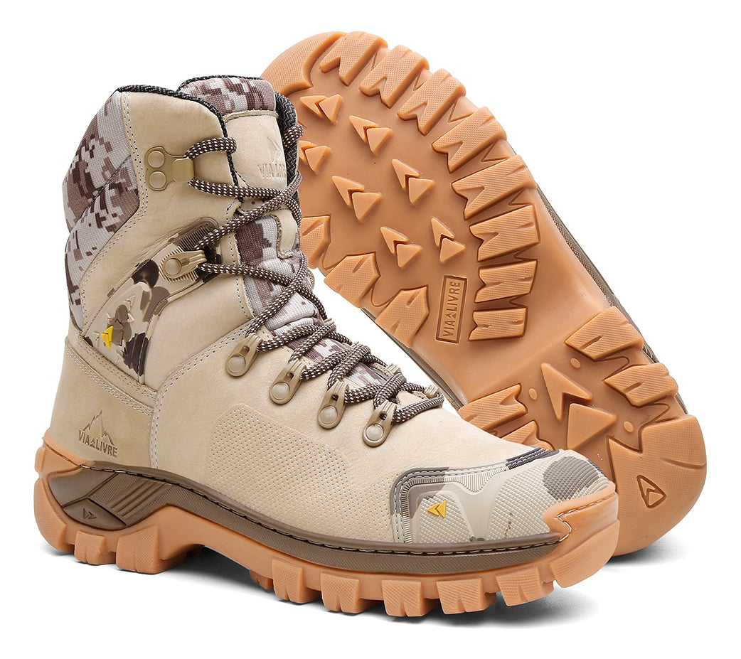 Bota Coturno Masculino Couro Legítimo Militar