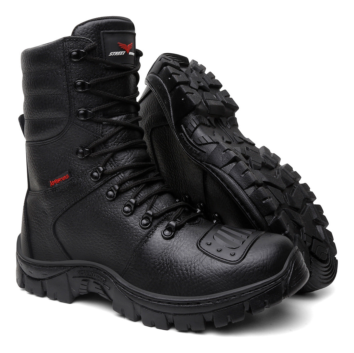Bota Coturno Militar Couro Solado Antiderrapante