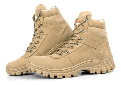 Bota Coturno Masculino Militar Adventure Couro Conforto