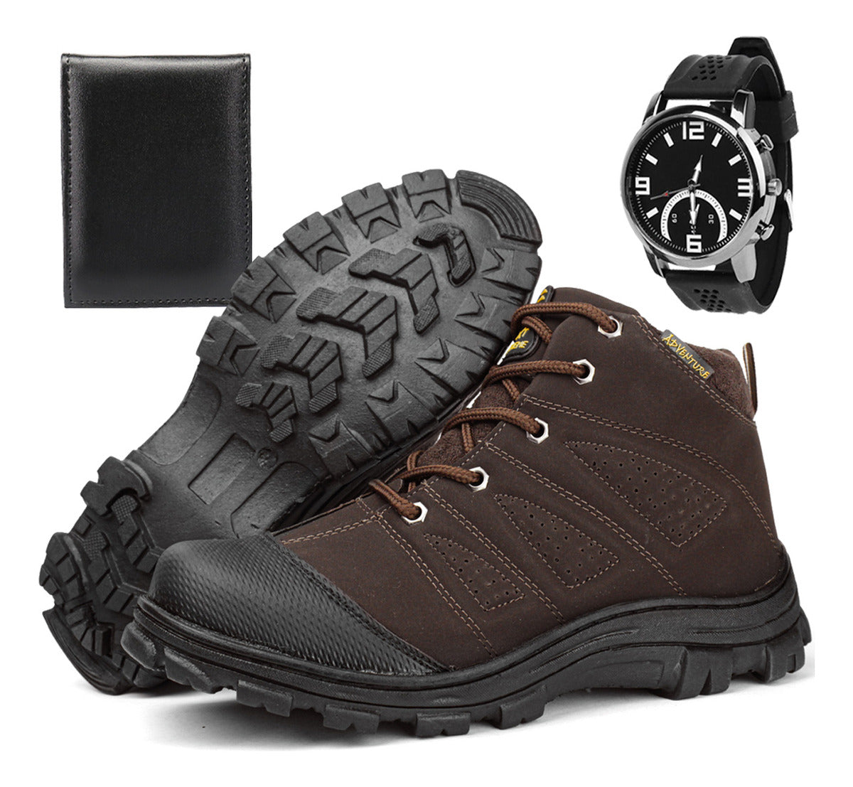 Bota Coturno Impermeável Masculina + Relogio + Carteira