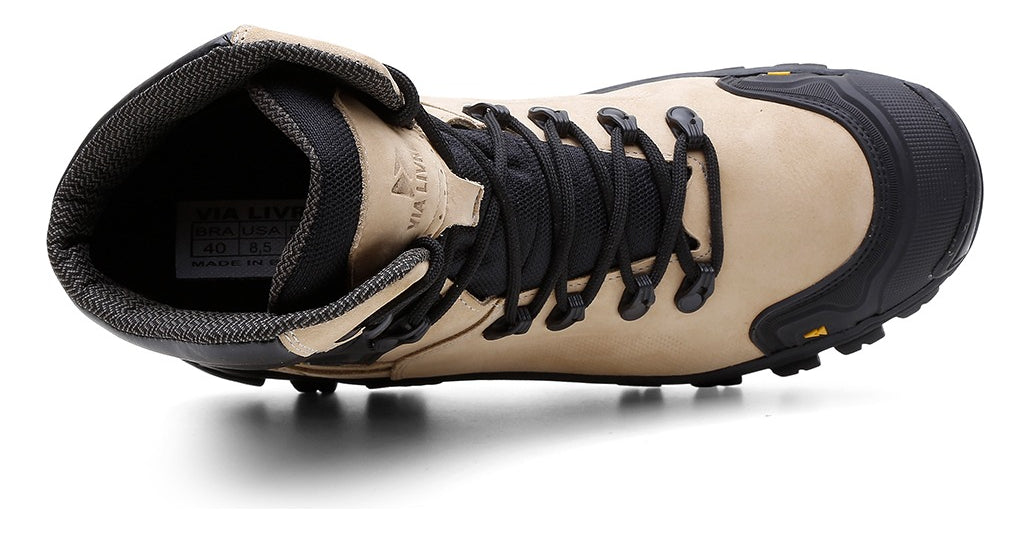 Bota Coturno Masculino Couro Legítimo Militar