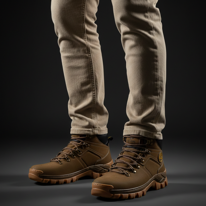 Coturno Couro Trilha Macio Vermelho