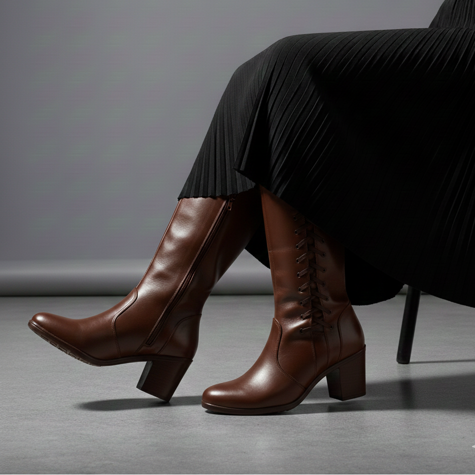 Bota Over Knee Feminina Couro Legítimo Cano Alto