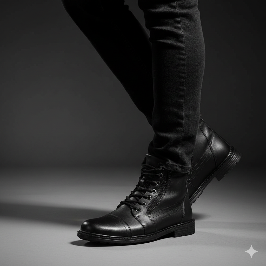 Bota Masculina Coturno Confortável Casual Macio Leve