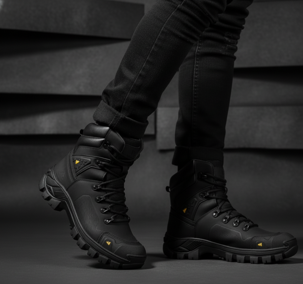Bota Coturno Masculino Couro Legítimo Militar