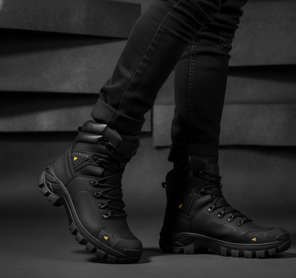 Bota Coturno Masculino Couro Legítimo Militar