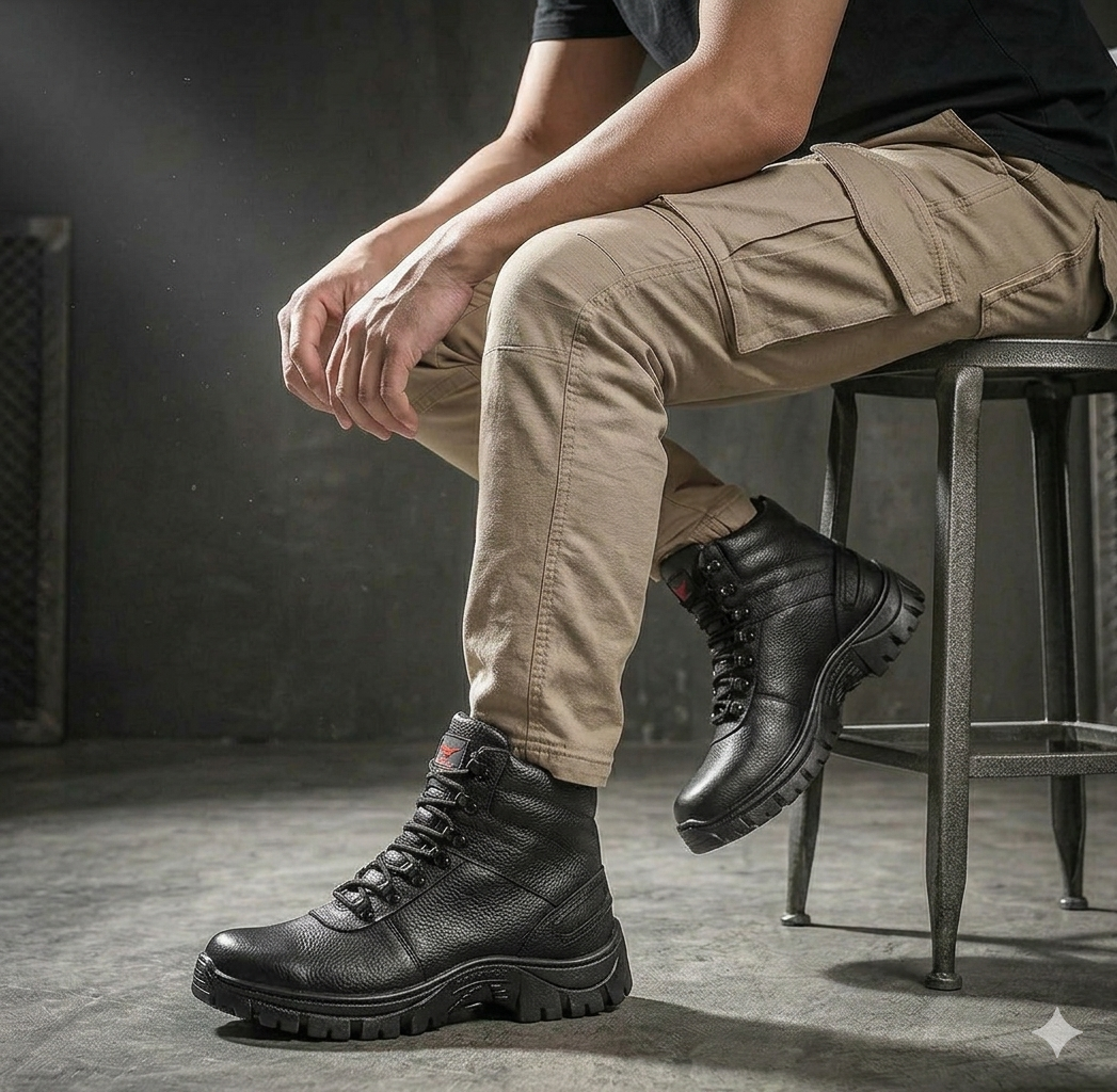 Coturno Masculino Cano Médio