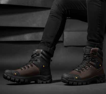 Bota Coturno Masculino Couro Legítimo Militar