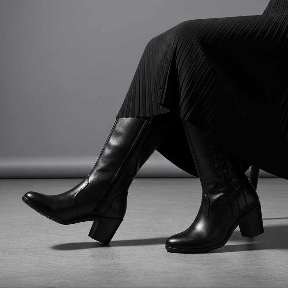 Bota Over Knee Feminina Couro Legítimo Cano Alto