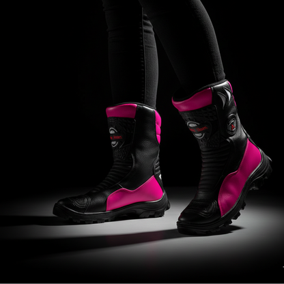 Bota Motociclista Couro Legítimo Cano Alto