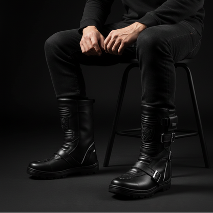 Bota Harley Motoqueiro Moto Couro Legitimo