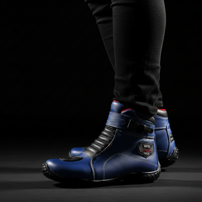 Bota Motociclista Couro Legítimo Ajustavel