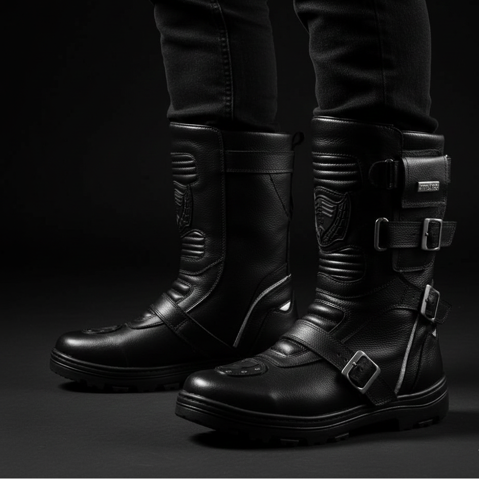Bota Harley Motoqueiro Moto Couro Legitimo