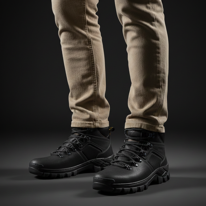 Bota  Cano Médio Couro Legítimo Marrom