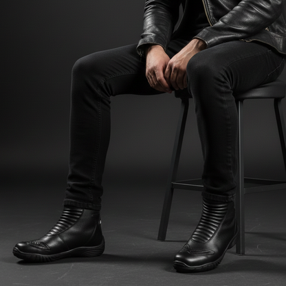 Bota Motoqueiro Couro Legítimo Confortável