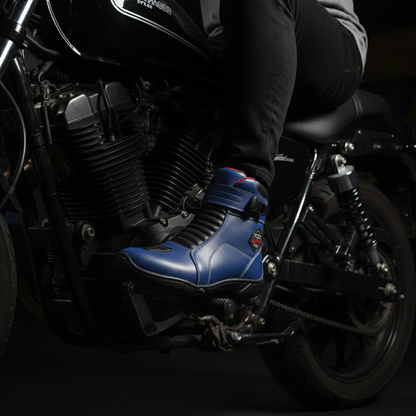 Bota Motociclista Couro Legítimo Ajustavel