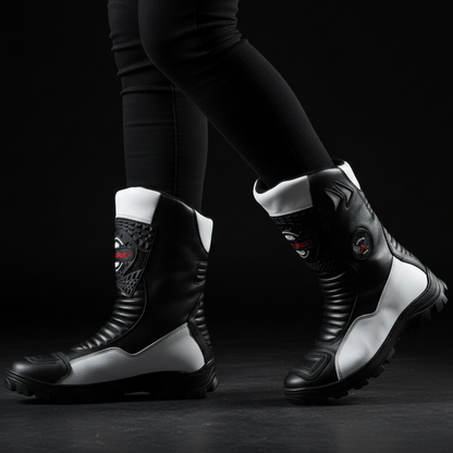 Bota Motociclista Couro Legítimo Cano Alto