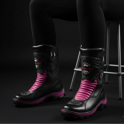 Bota Motociclista Couro Legítimo Cano Alto