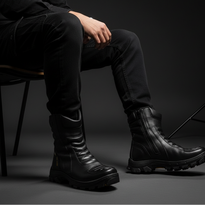 Bota Motoqueiro Masculina Segurança Conforto