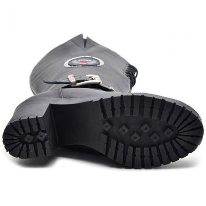 Bota Feminina Tratorado Com Fivela Couro Legitimo Motoqueira